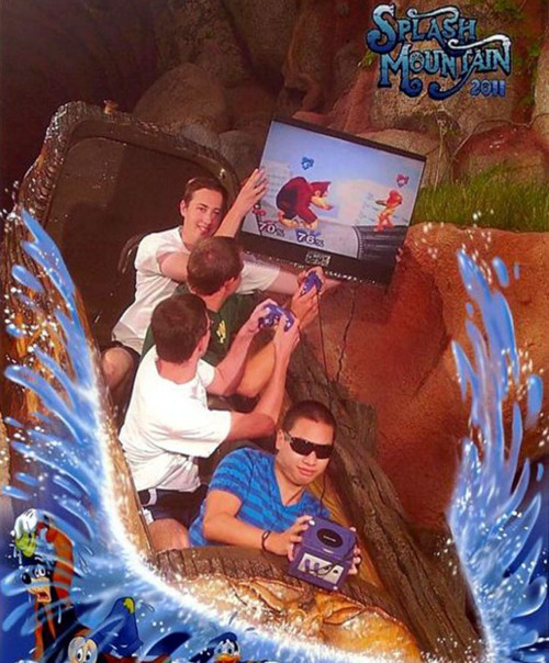 Hilarious roller coaster snapshot