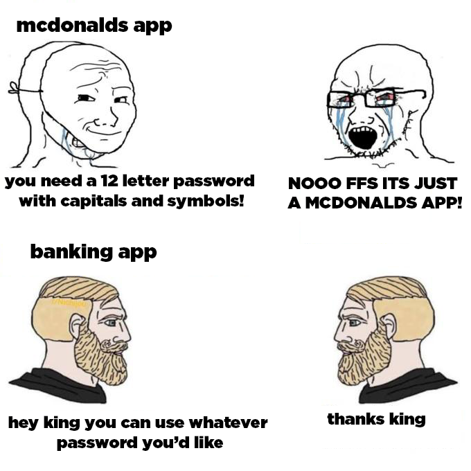 fr fr why do mcdonalds ask for a complicated ass password