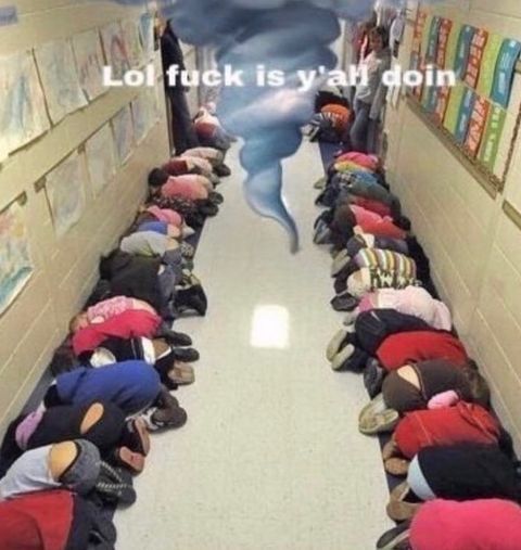 Anyone remember these tornado drills?
