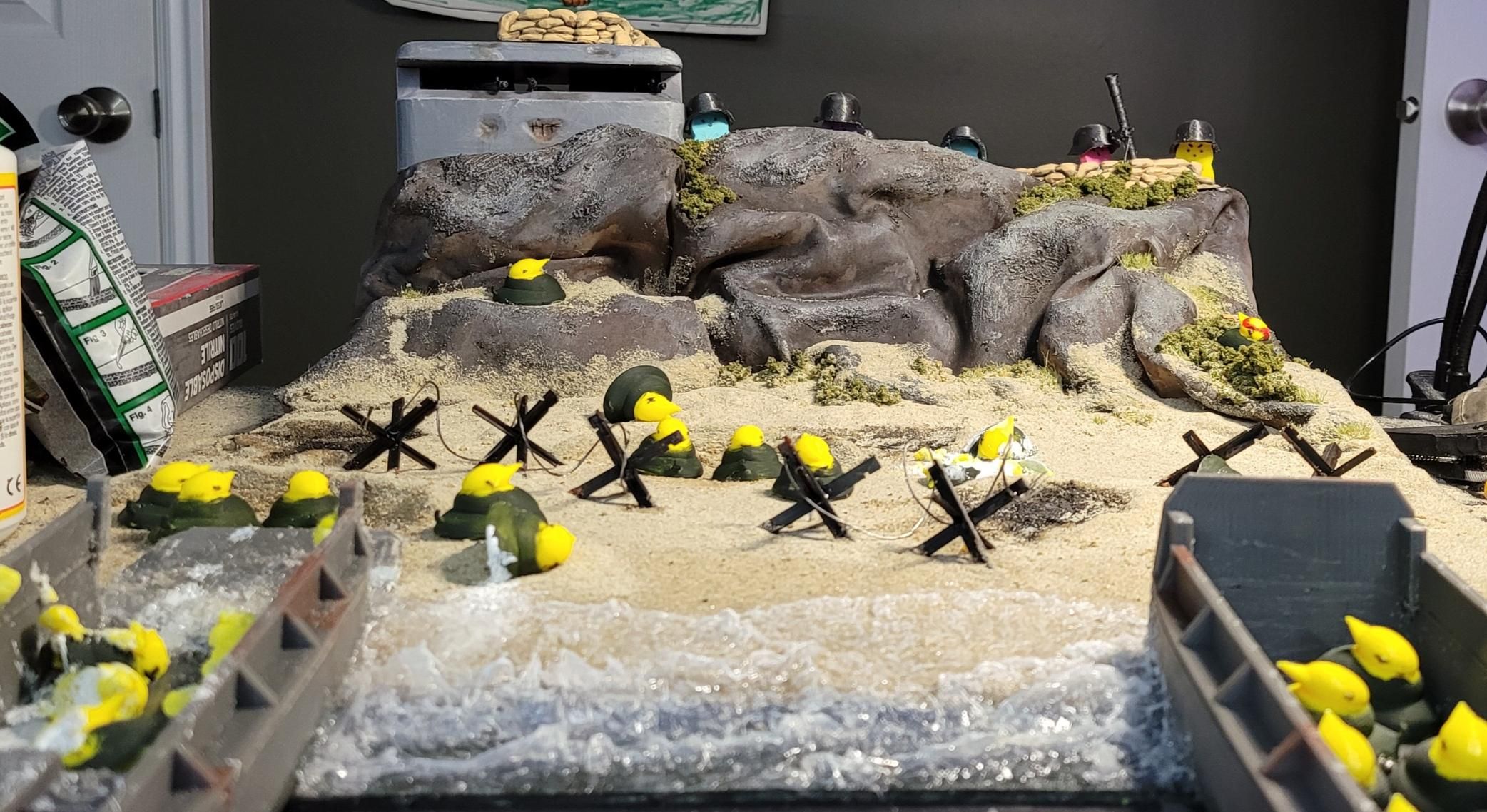 My Saving Private Ryan entry for a Peep diorama contest at my work...was met with mixed results.