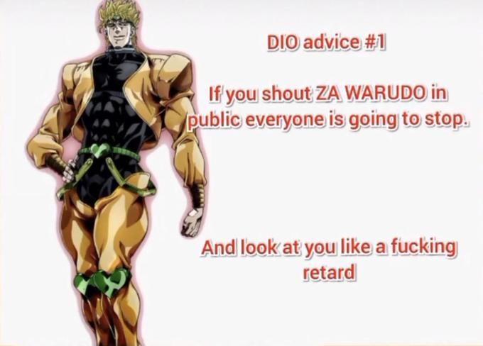 DIO advice #2: the sun kills you, so spend 100 years in a coffin, or something.