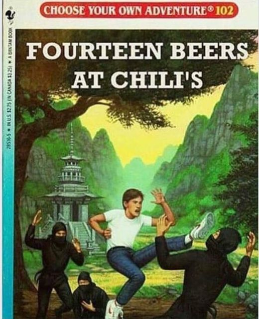everybody was kung-fu fighting getting day drunk at Chili's