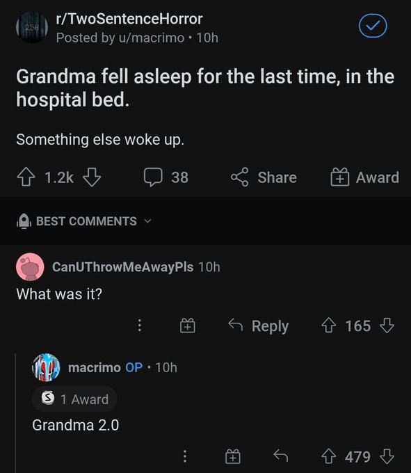 Two sentence horror
