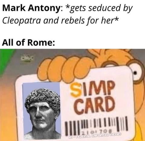 Simping has been a disease that goes as far back as Rome