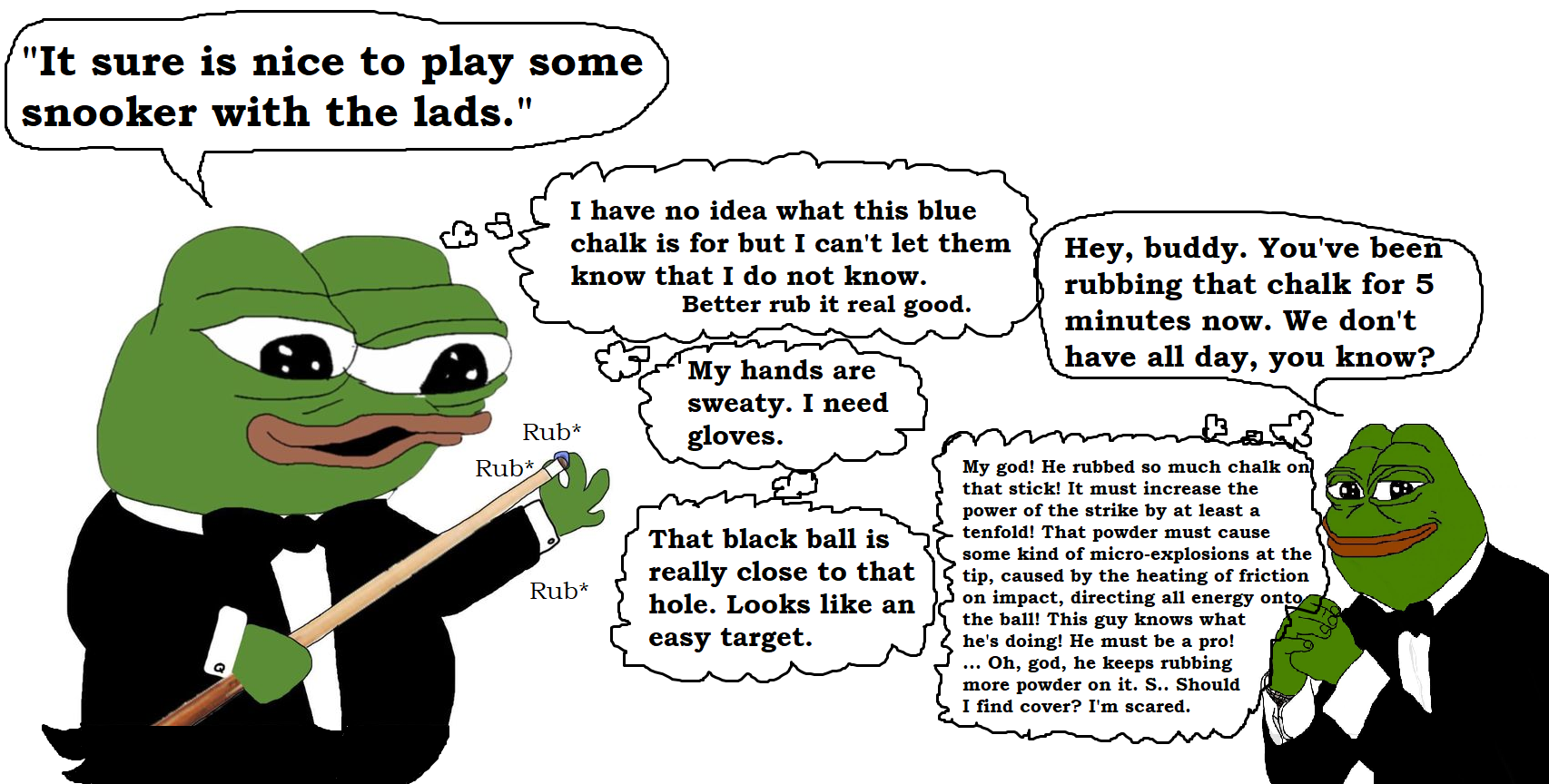 "HE JUST SHOT THAT BLACK BALL STRAIGHT INTO THE HOLE!!! IN ONE SINGLE STRIKE!!!???"