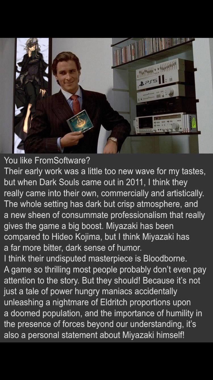 I never played bloodborne:(