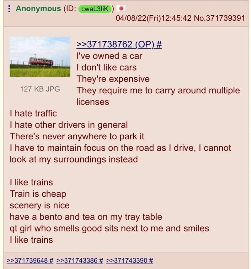 trains vs car
