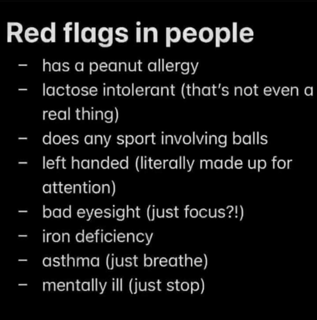 red flags