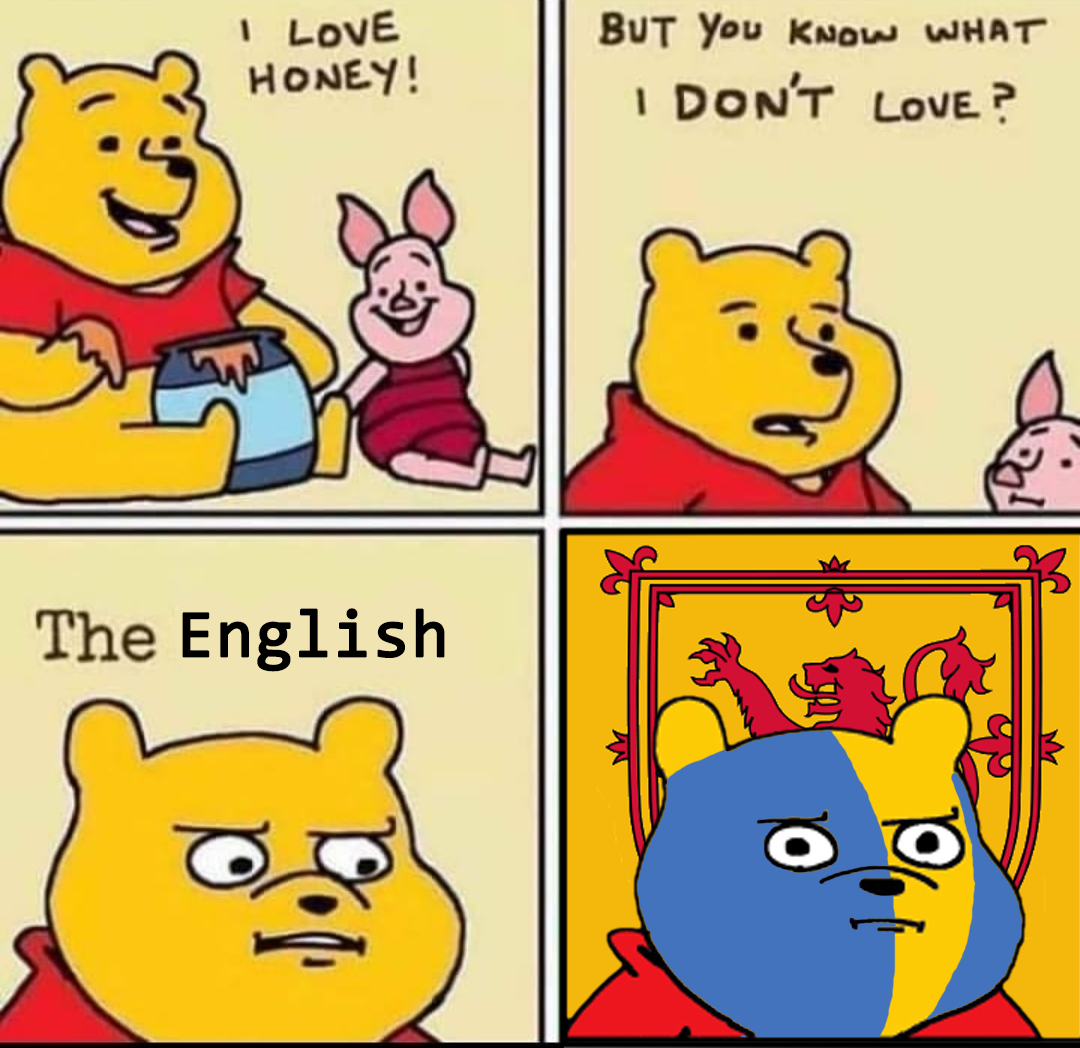 Honestly, the fourth panel could be anything English/British related