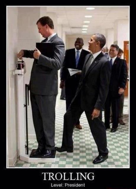 Trolling level: Obama.