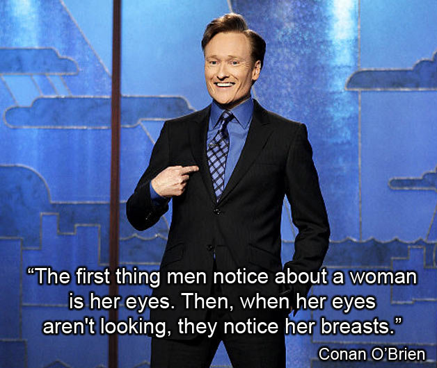 Conan hits it right on the boob