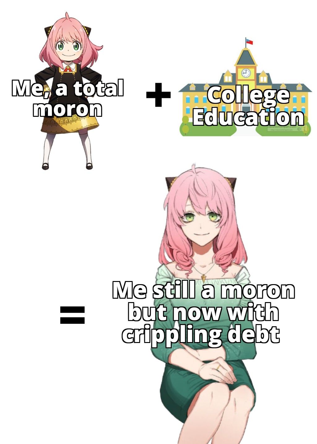 But now my education can open doors for me now right? ...right?