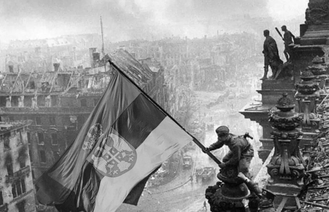 Serbian army liberating Berlin
