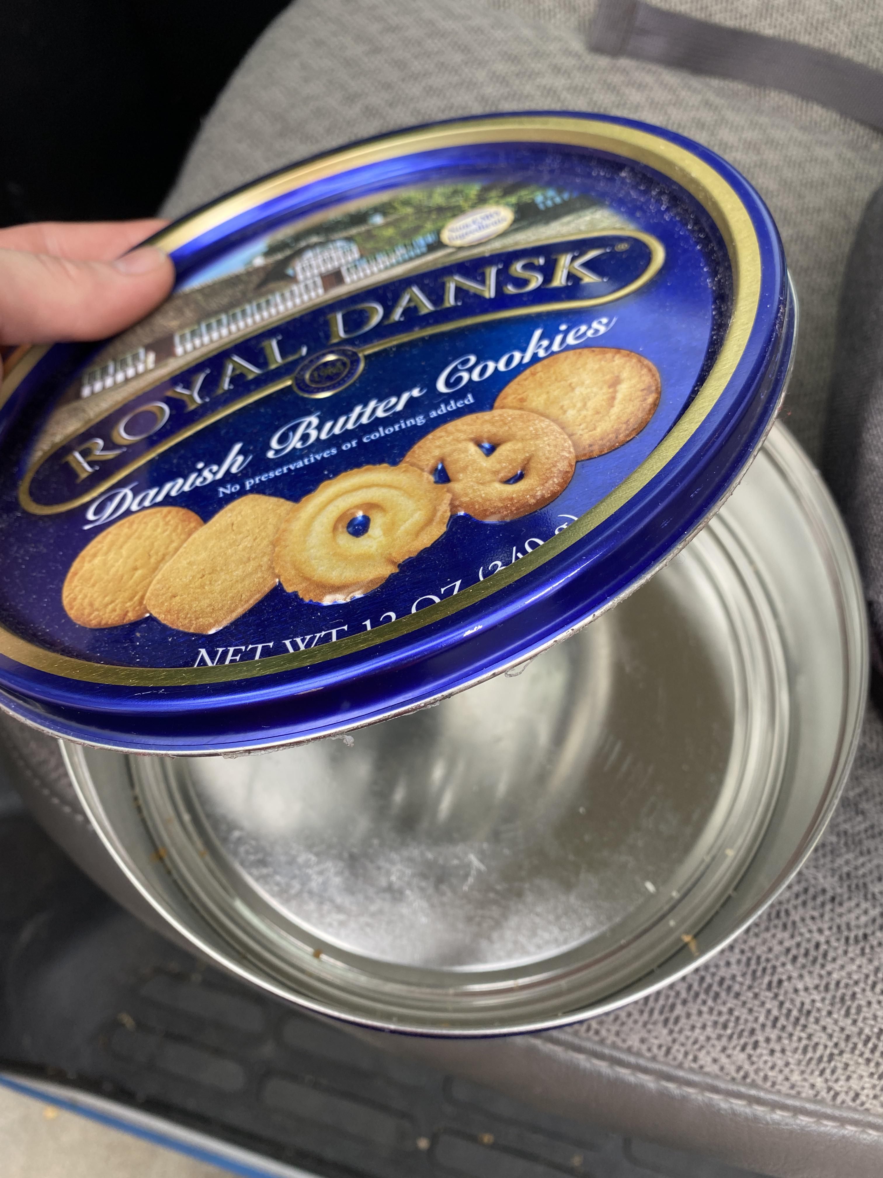 I don’t know how I found one with cookies in it, but they’re gone now. What do I do with this? It feels illegal to throw these away…