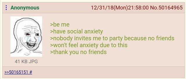 Doomed anti-social social creature