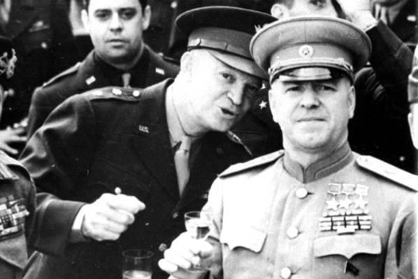 Eisenhower telling Zhukov that he just drank Coca-Cola and he has about 5 seconds left as a communist