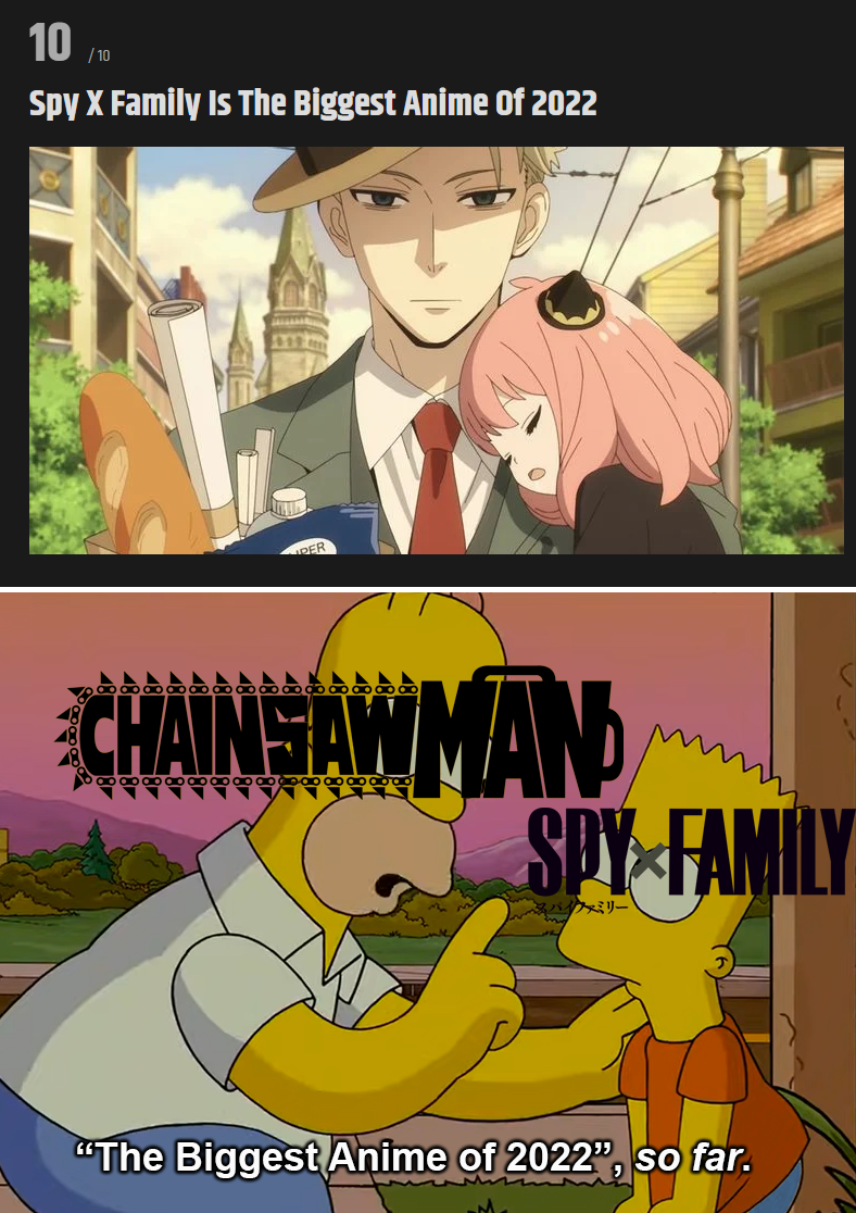 I do enjoy SxF to bits... but the anime world simply ain't ready for Chainsaw Man!