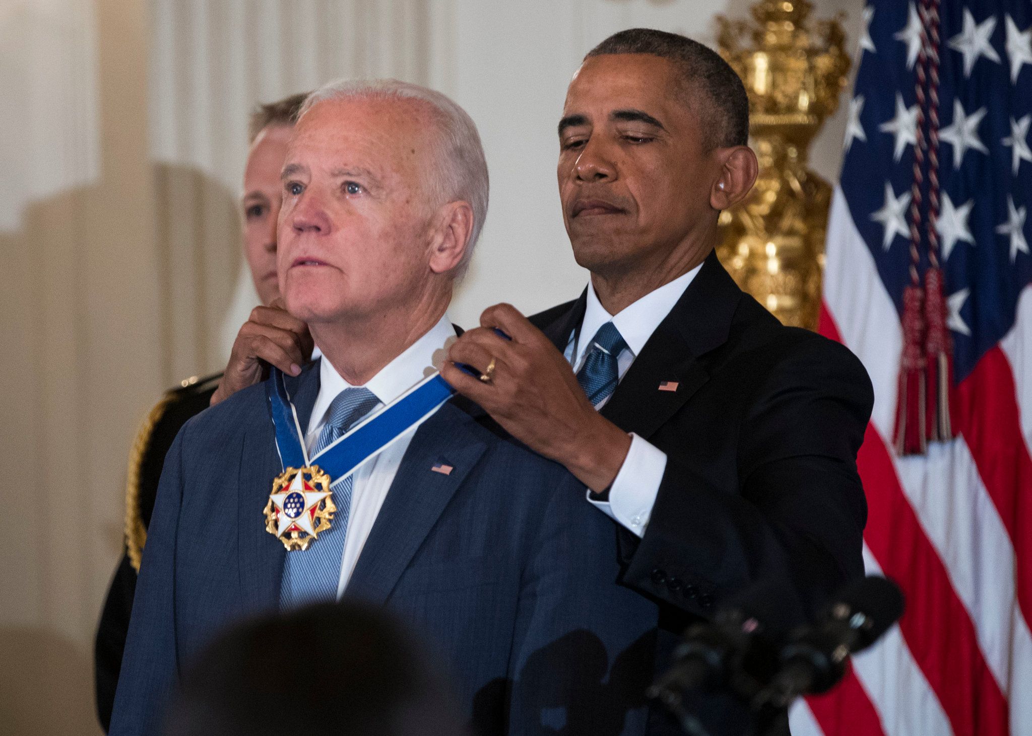 Joe Biden receiving one N-word pass from President Barrack Obama