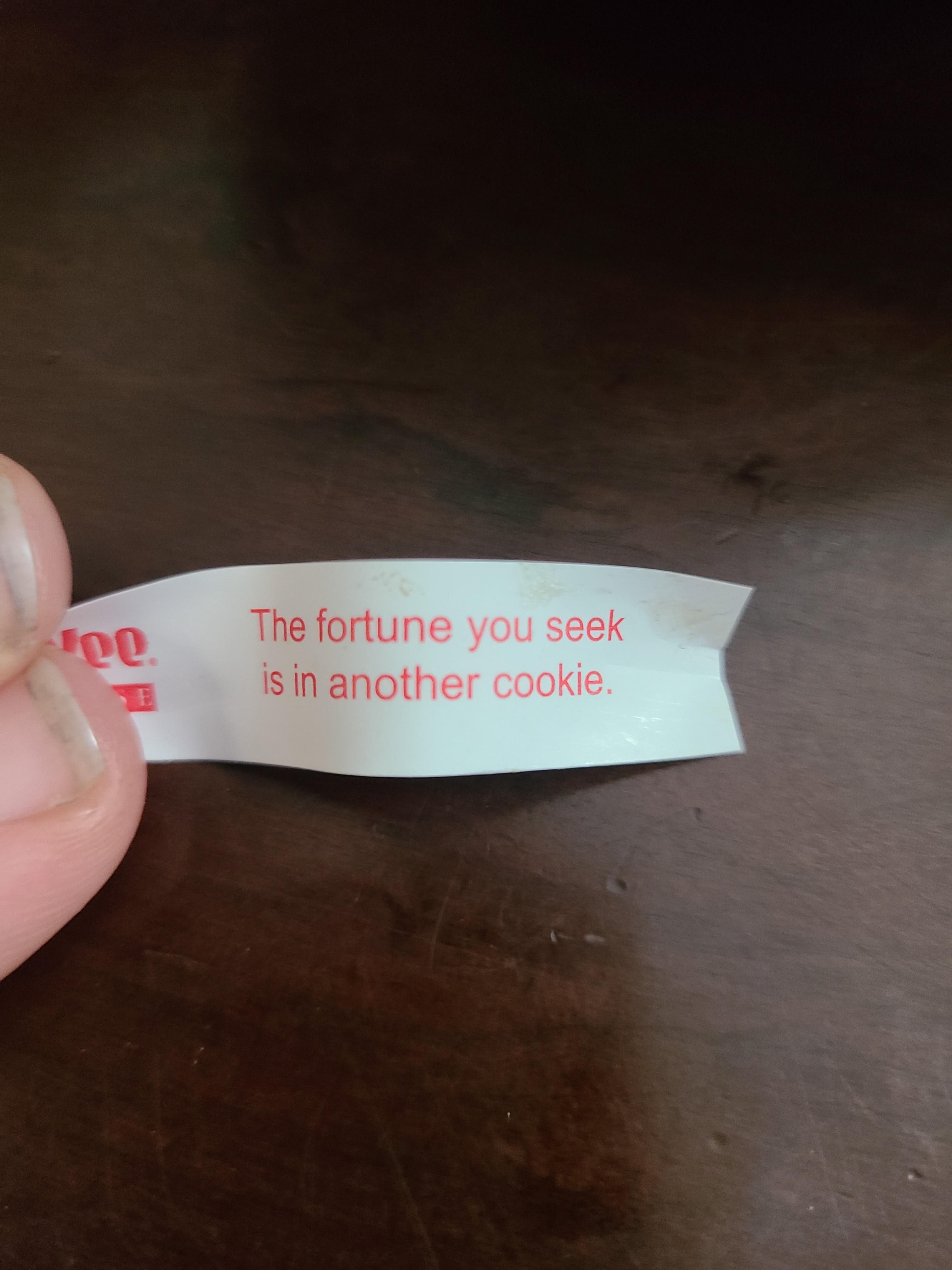 I got trolled by my fortune cookie. Also, our princess is in another castle.