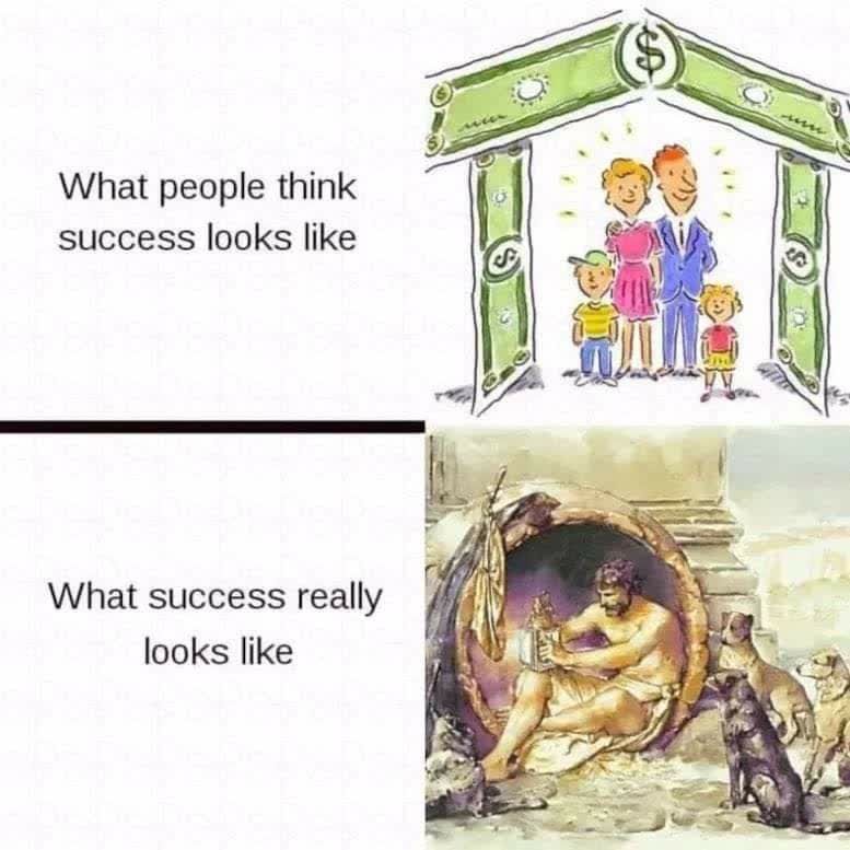 success means losing your life savings in crypto apparently
