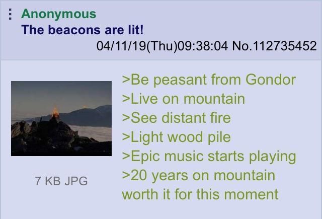 Anon works in shifts for the Gondor government.