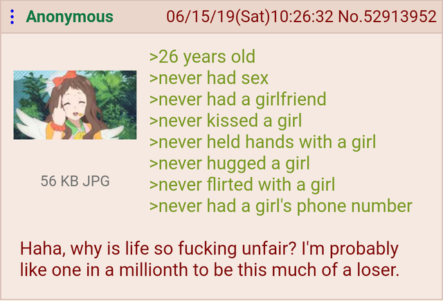 Imagine feeling bad over a woman