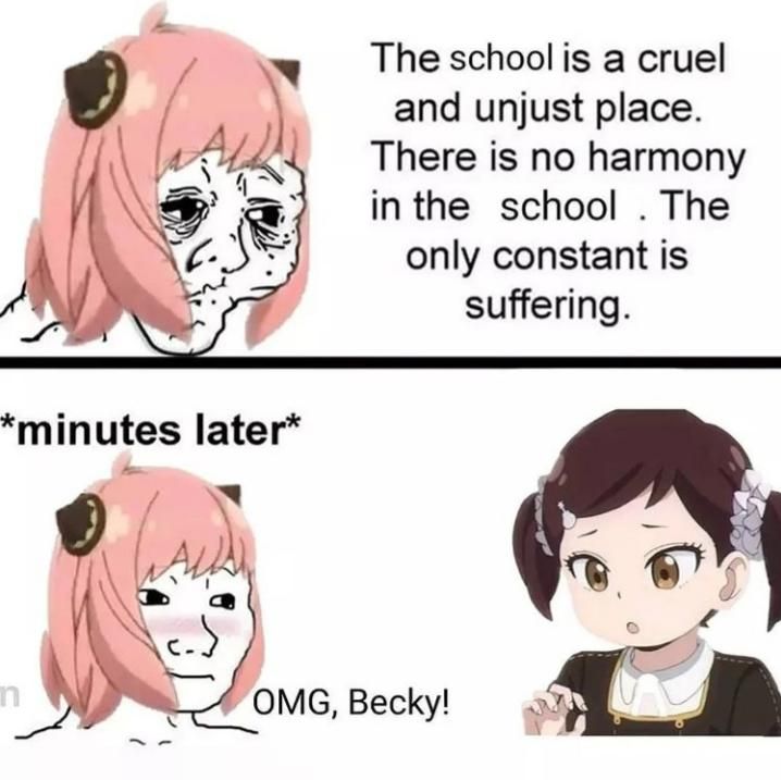Becky is only light in anya's school
