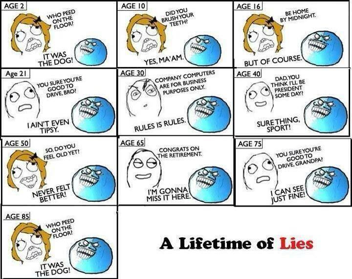 Lies throughout our lives