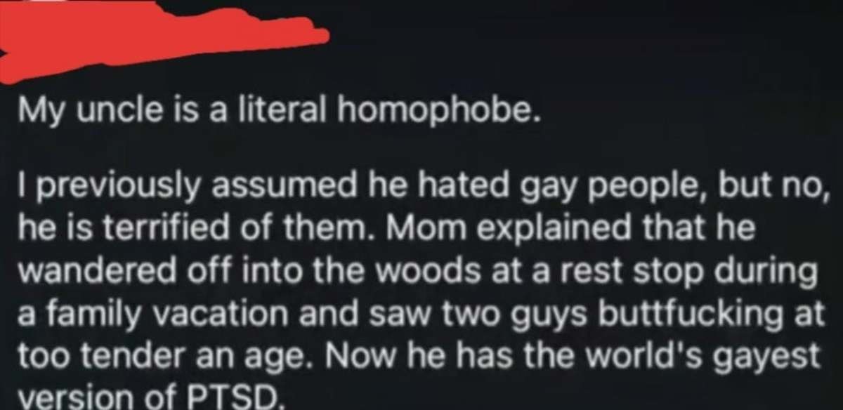 a real homophobe