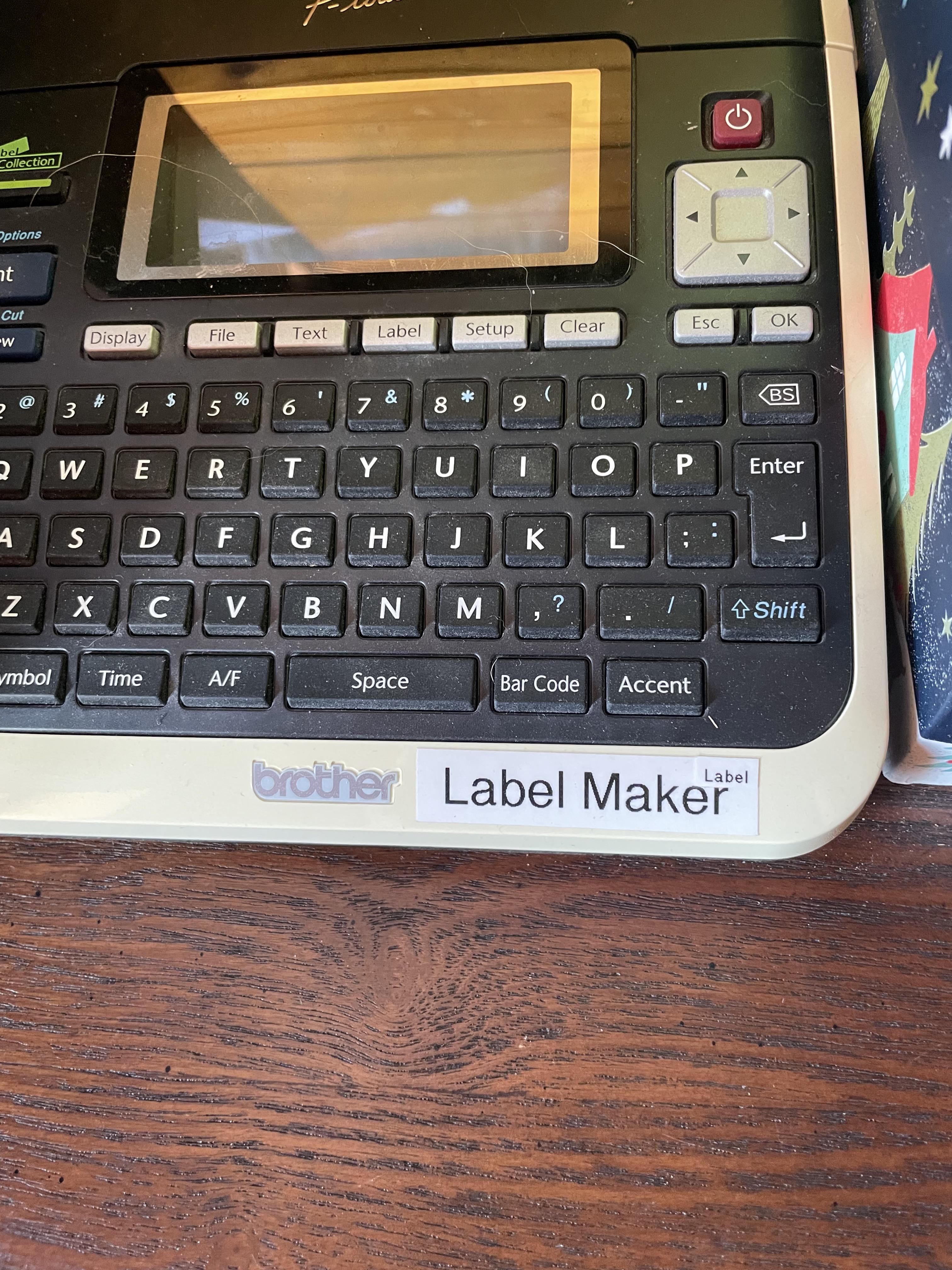found this on my dads label maker