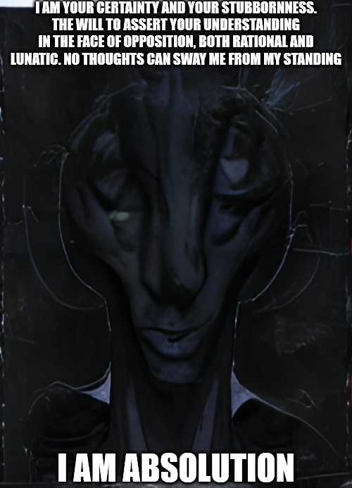 New existential reaction images: Part 1, Absolution