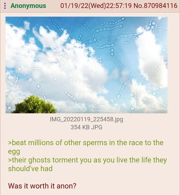 Anon is seeing cum again