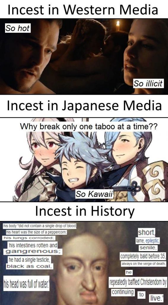 And remember that incest is bad