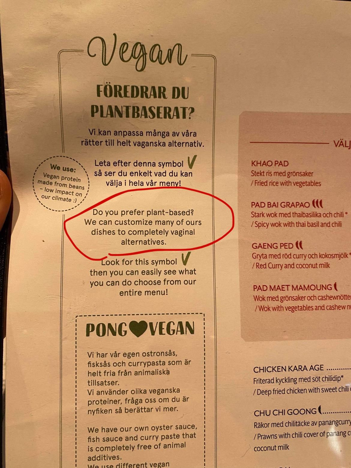 Asian restaurant in Stockholm going the extra mile.