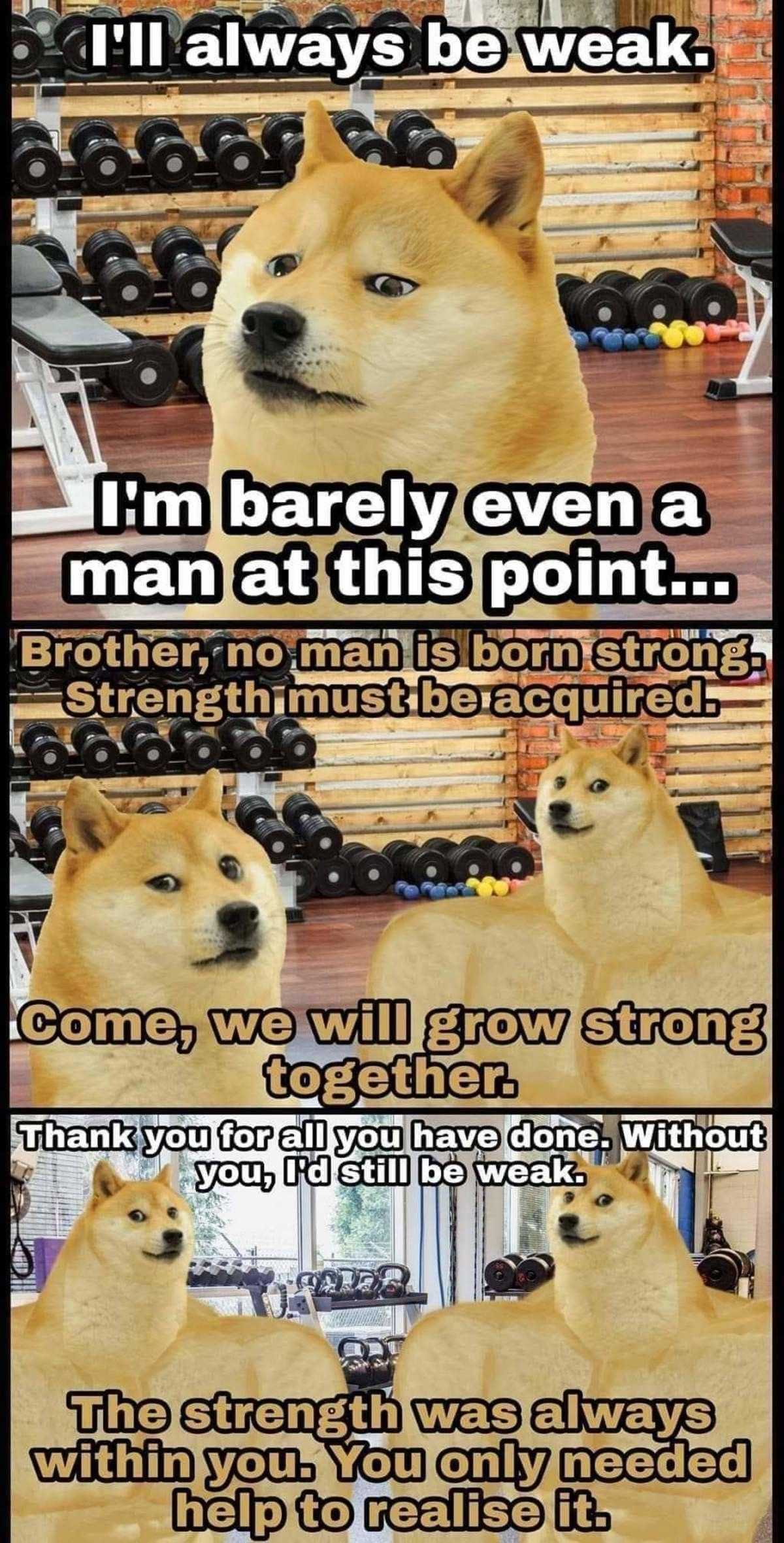 one man weak, two bros strong