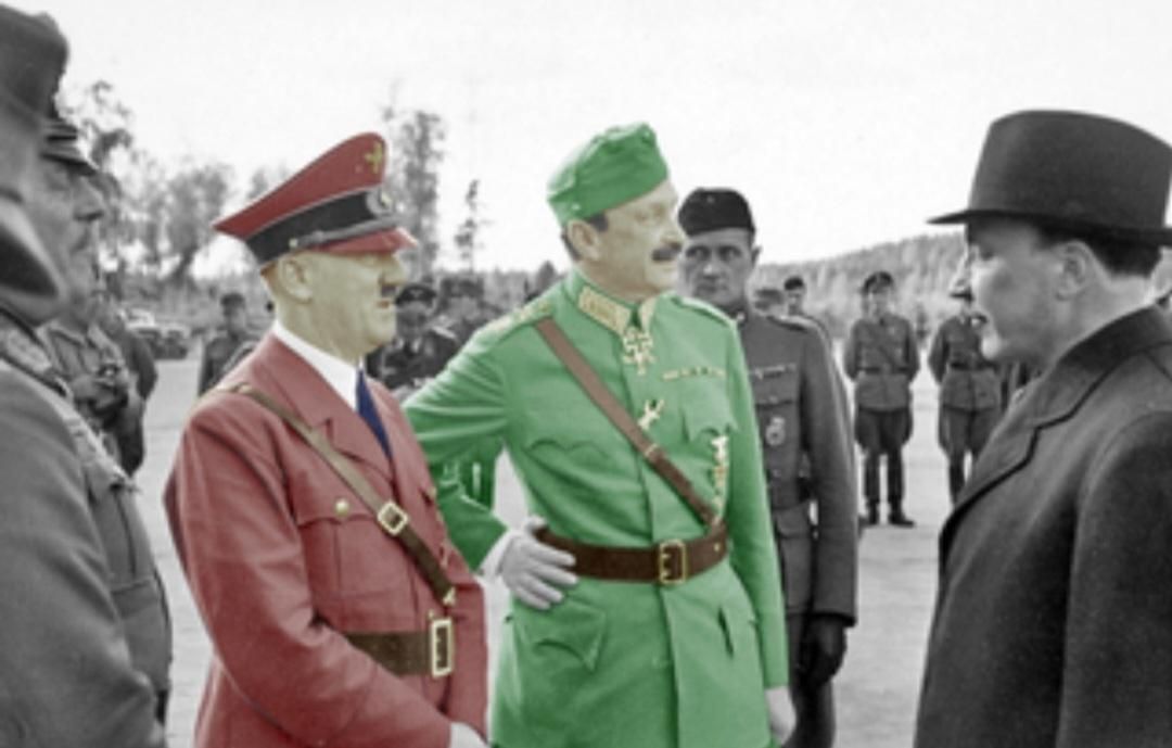 Mario and Luigi on a state visit, 1942, colorised