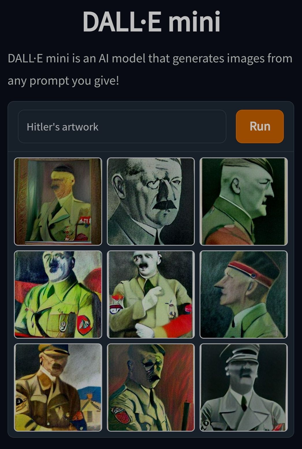 you just enjoyed hitler's artwork.