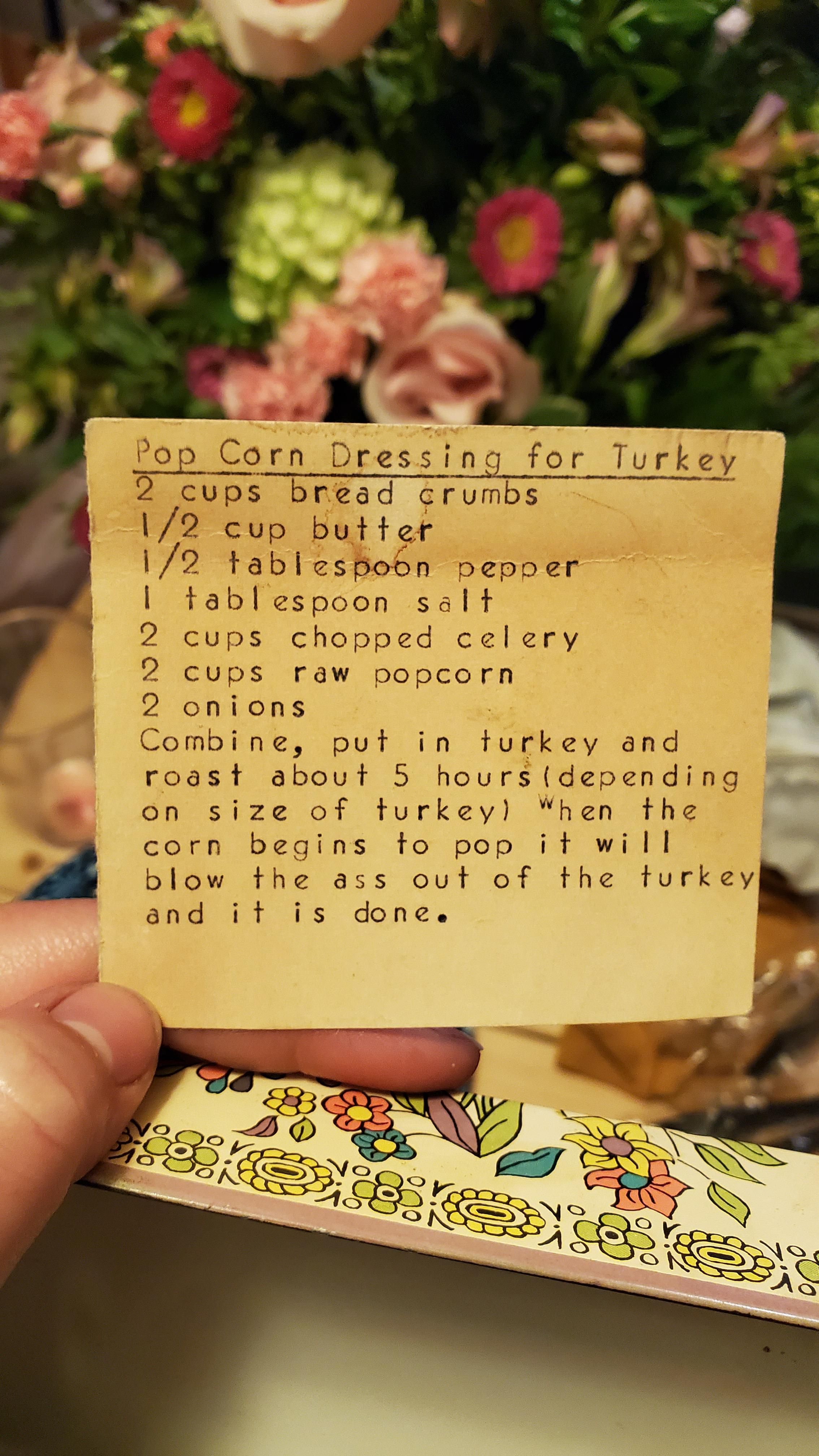Found this with my grandmother's recipes after she passed recently.