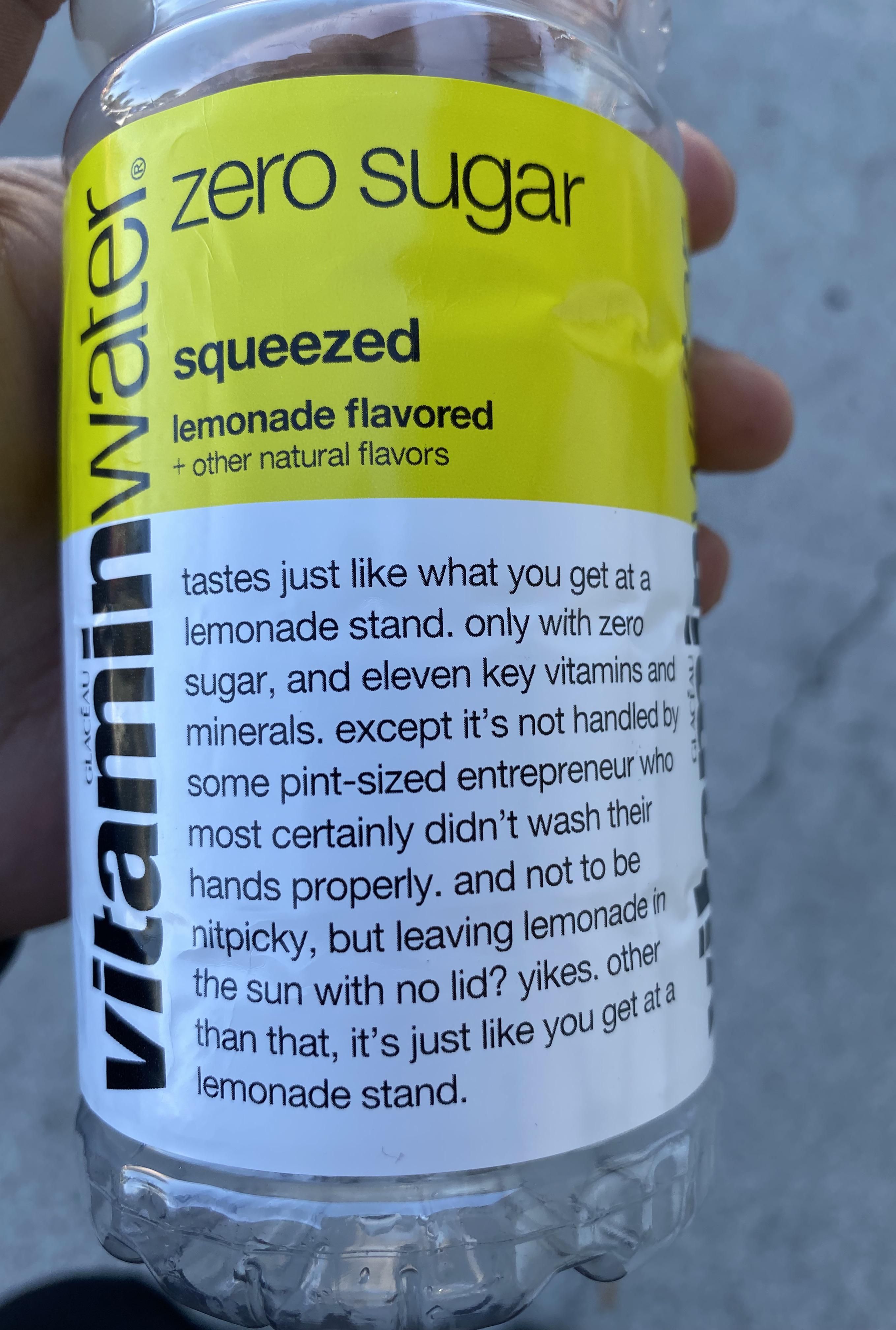 For some reason, Vitamin Water is savagely roasting kids with lemonade stands on their bottles