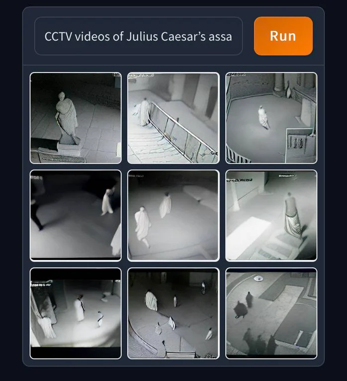 CCTV footage of the assassination of Julius Caesar