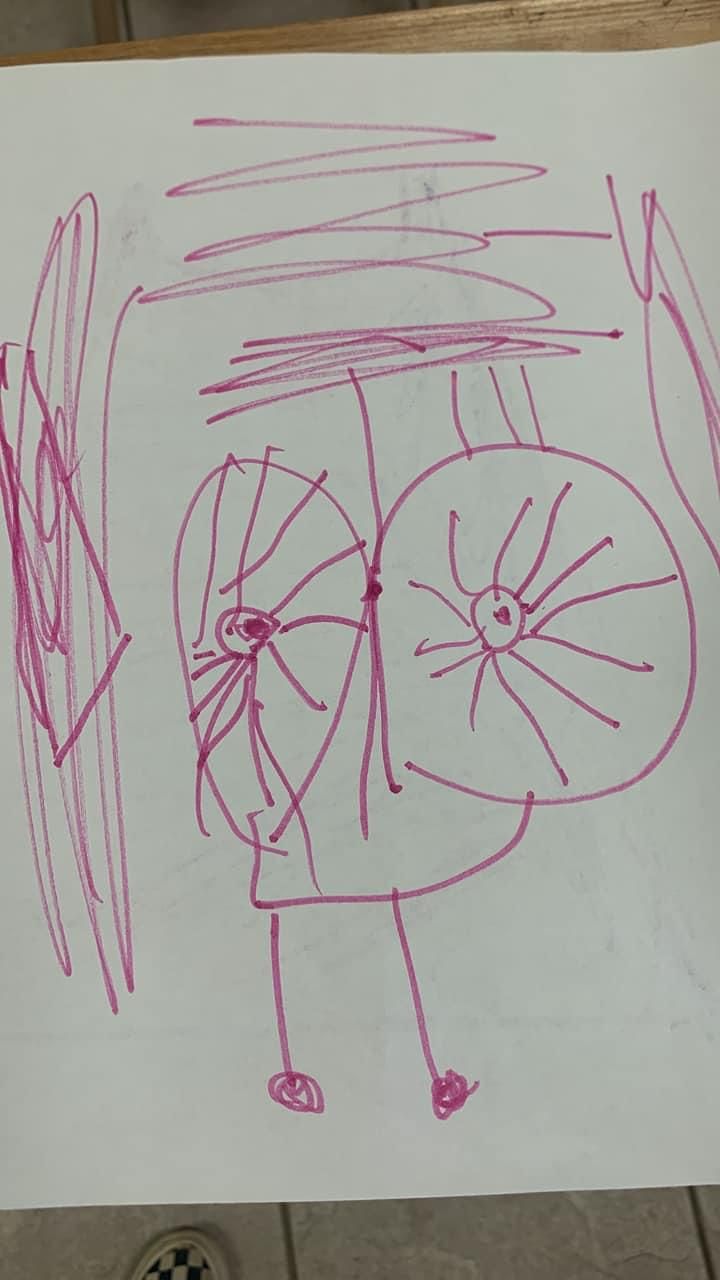 Hungover at work and one of my students drew a picture of me