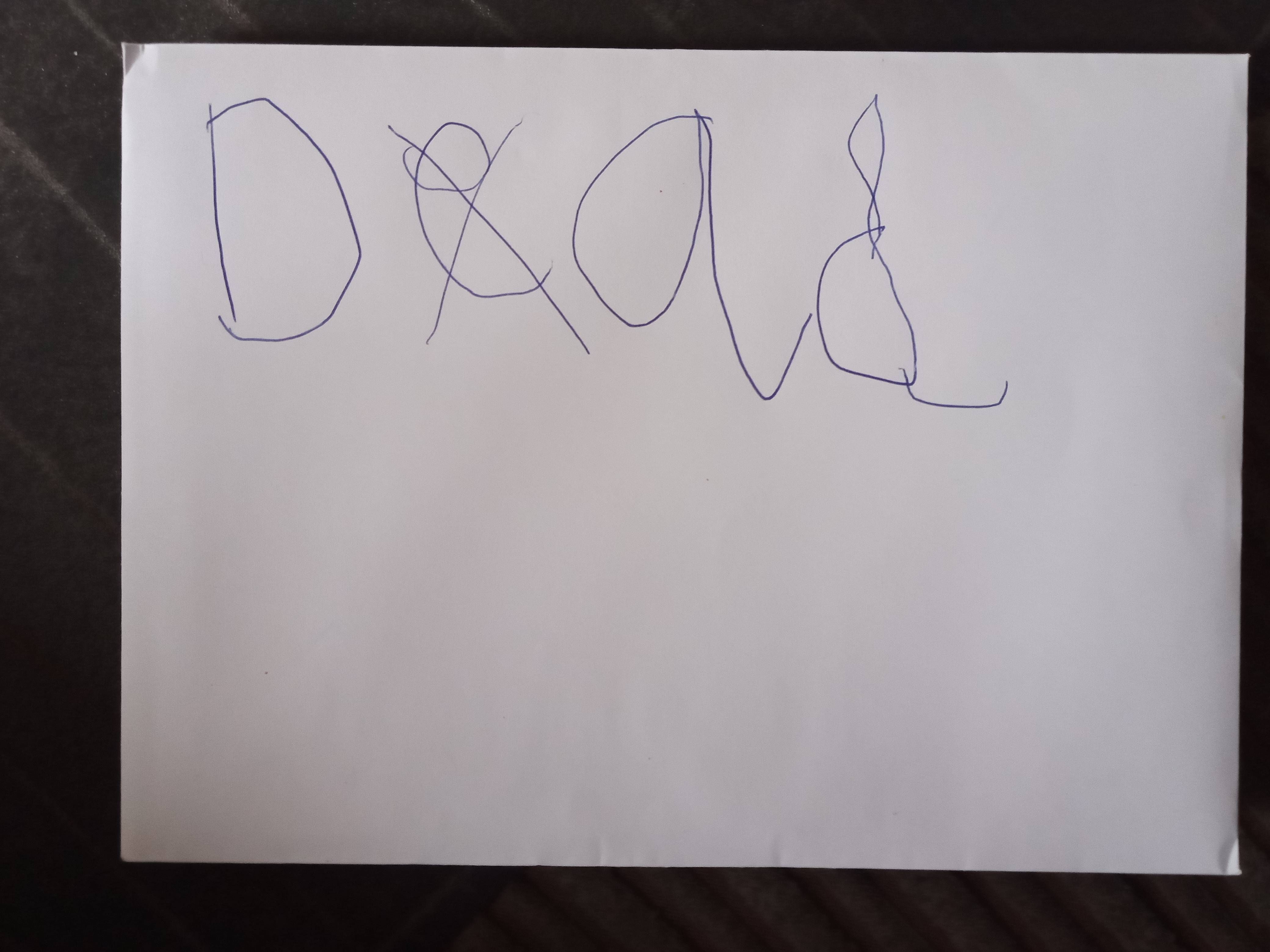 The envelope my 5-year-old handed me for Father's Day