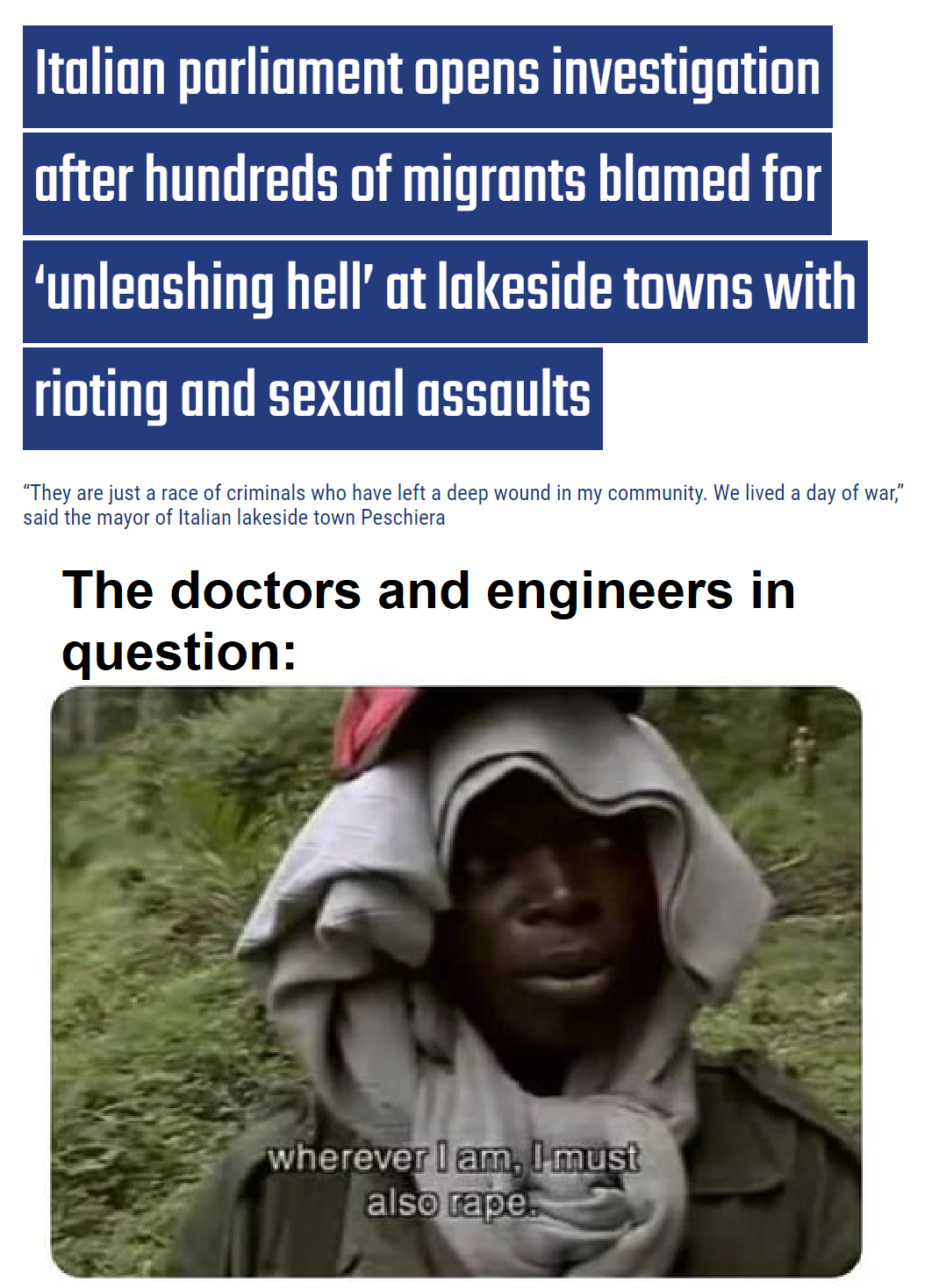 Clearly, we need more doctors and engineers. Without them, Europe would not survive.