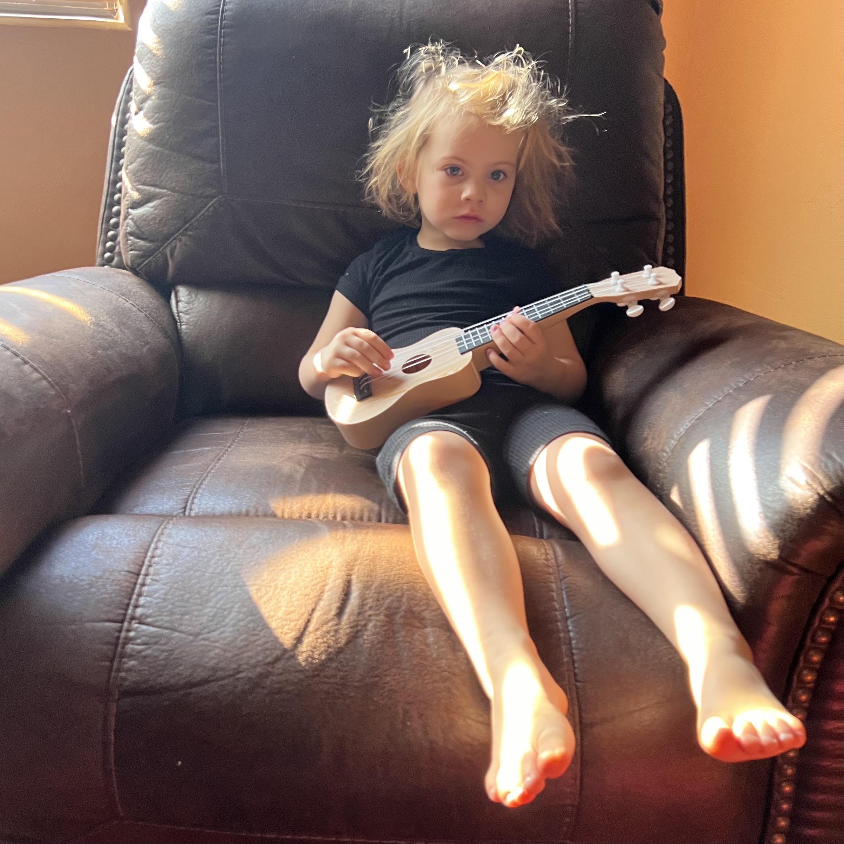 My daughter the morning after a candy bender at Grandma’s house