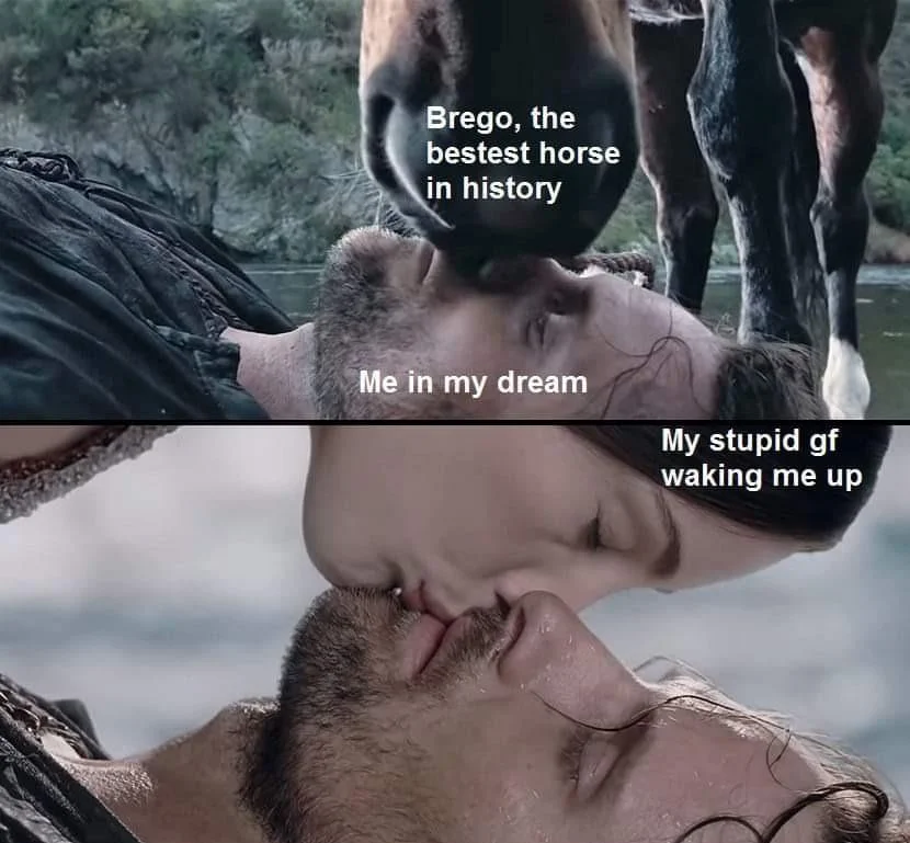 Can't a man enjoy his horse?