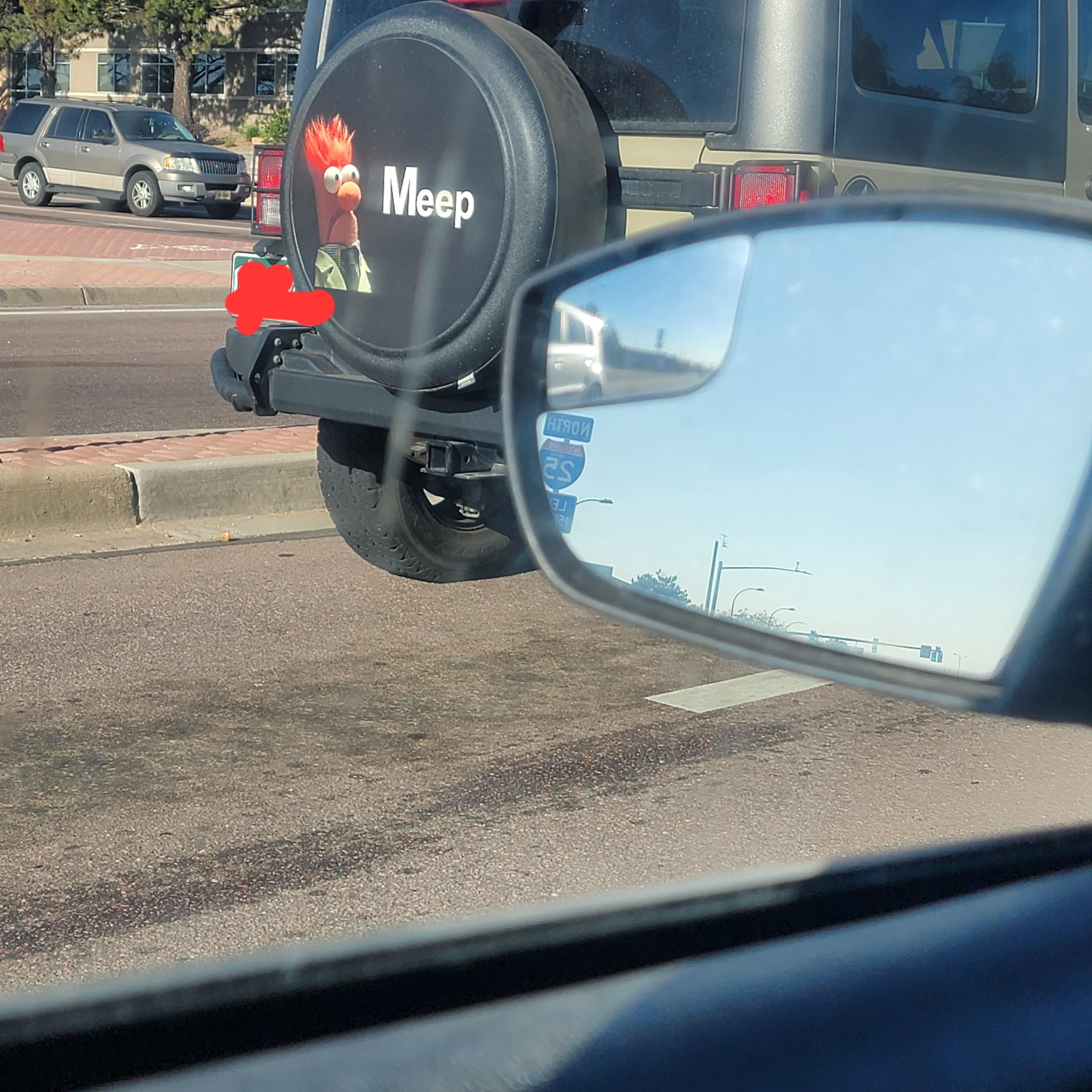Saw this tire cover for a Jeep today.