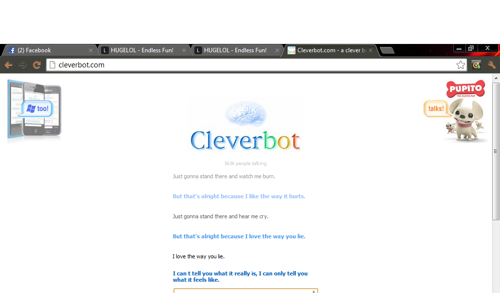 Love the way you lie with cleverbot part 1