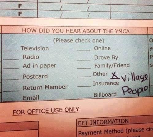 Filled out my YMCA membership honestly