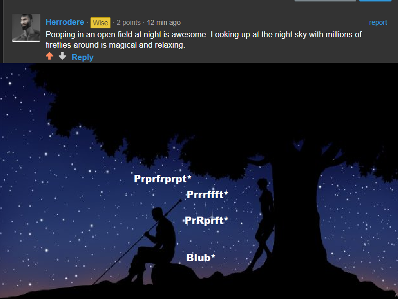 Peeing from a height with a cool night breeze stroking your balls is also nice.