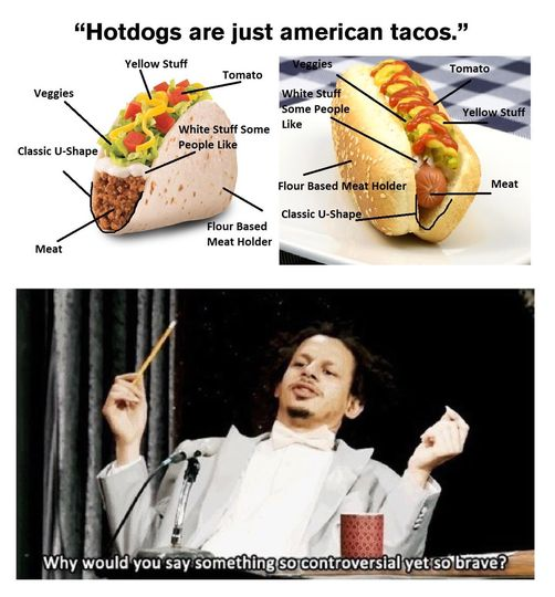 tacos is hotdogs